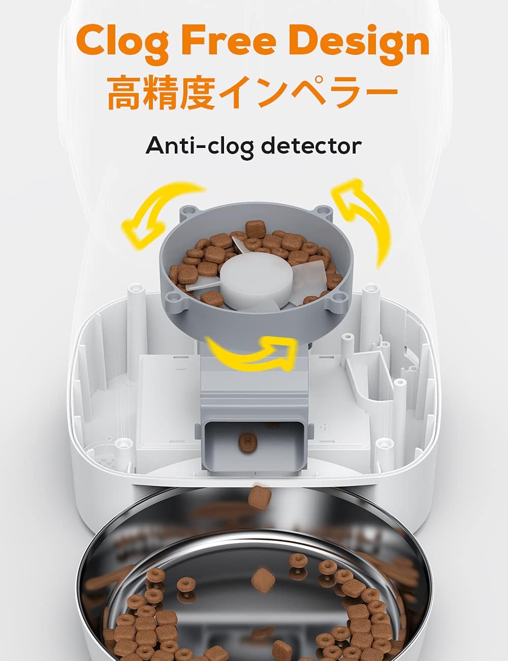 Pet Food Dispenser with 10S Voice Recorder and Timer
