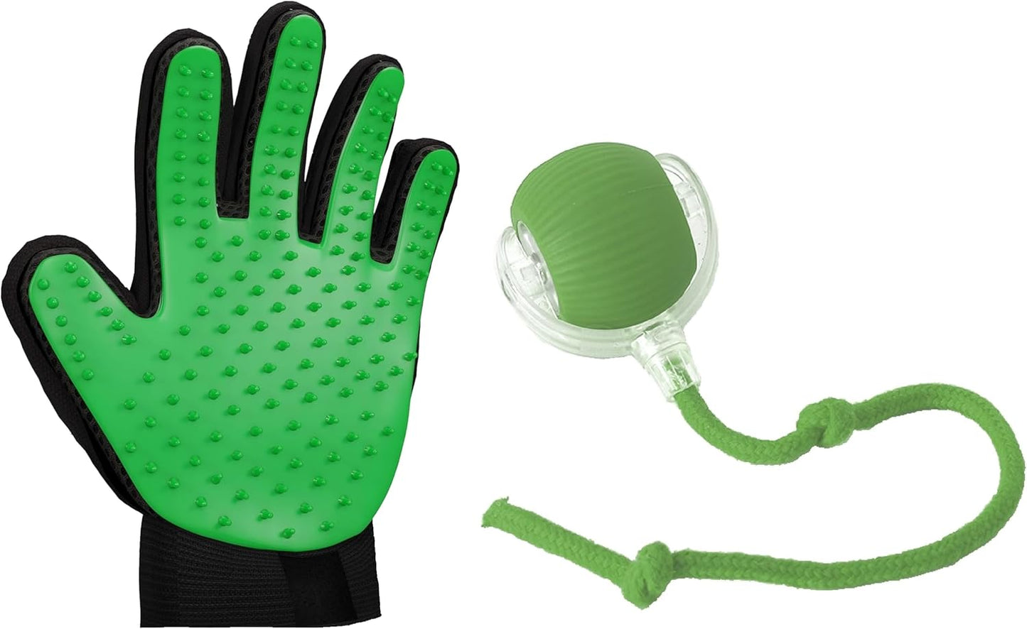 Pet Grooming & Play Set for Cats & Dogs | Smart Ball Toy & Deshedding Glove | Keeps Pets Active & Reduces Shedding