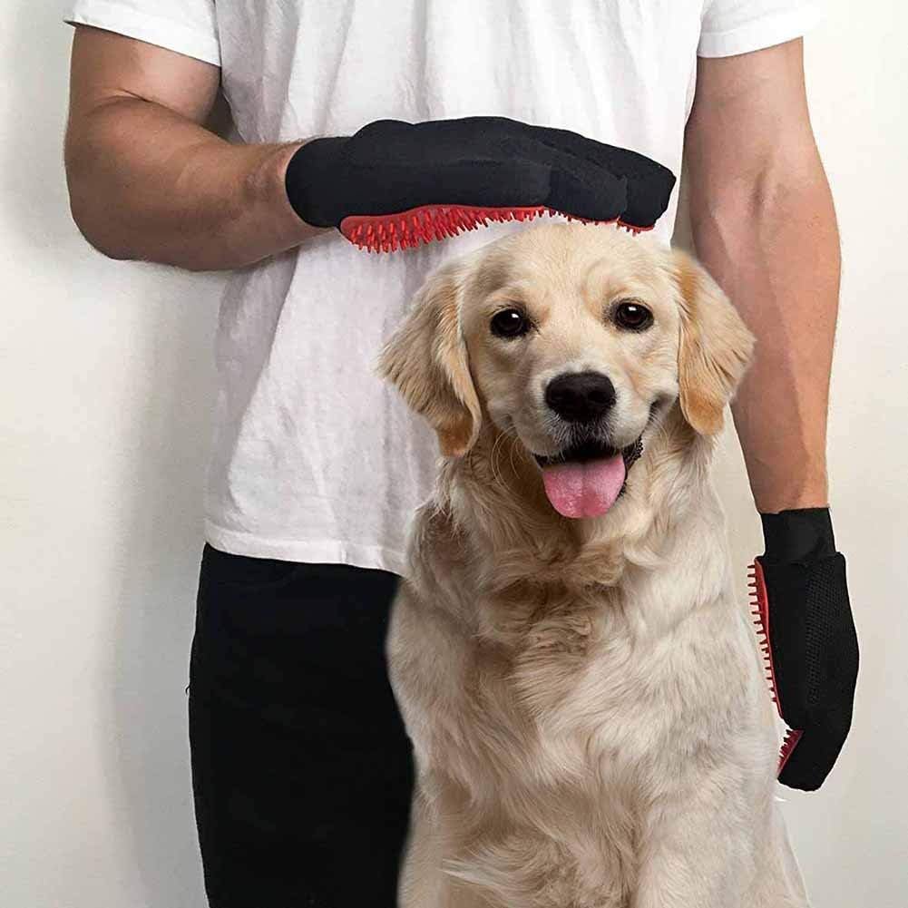 Pet Grooming Glove for Dogs & Cats – Deshedding & Massage Tool