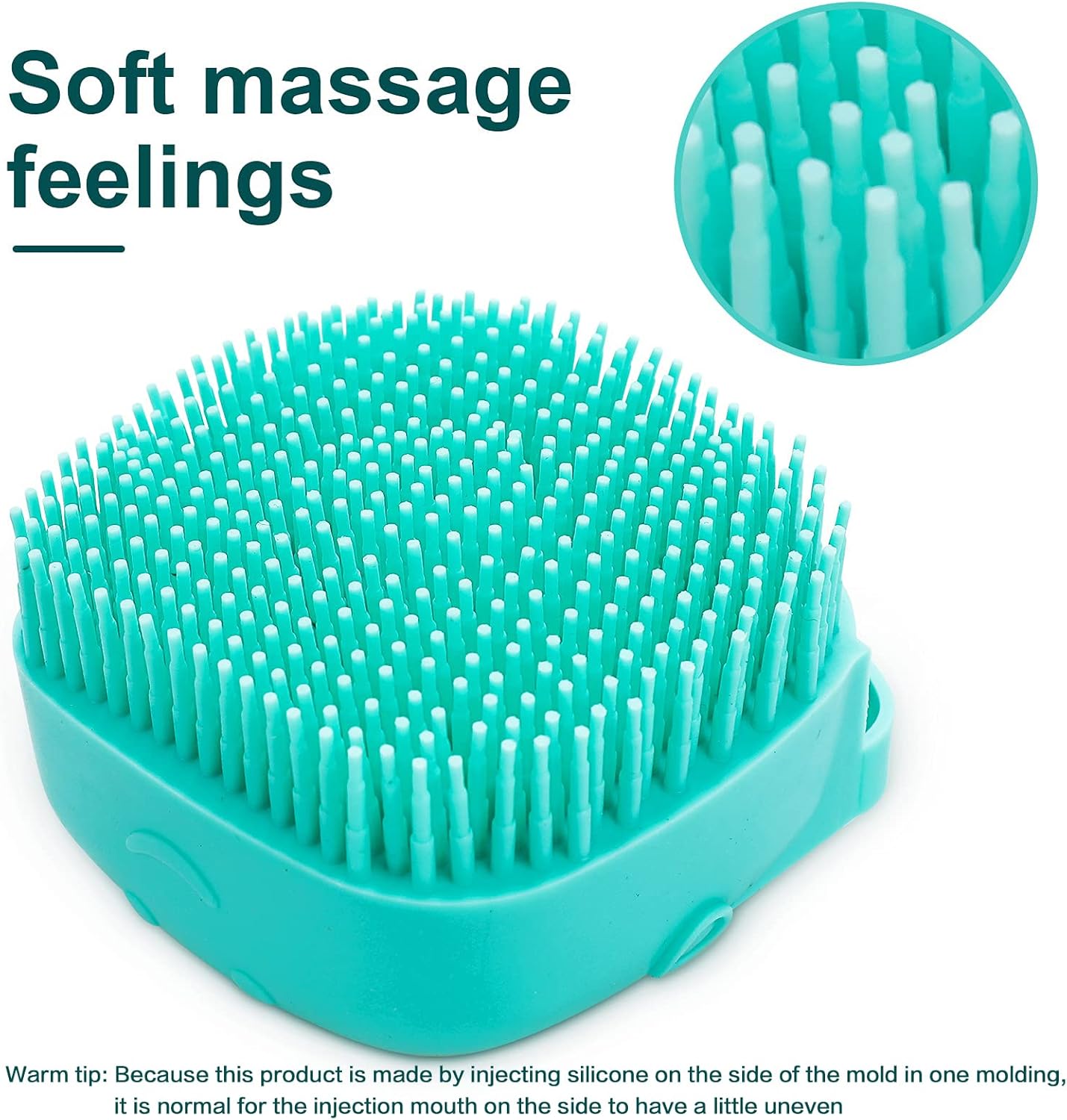 Dog Bathing Brush, Pet Massage Brush Shampoo Dispenser, Soft Silicone Brushes Rubber Bristle for Dogs and Cats Shower Grooming (Pink)