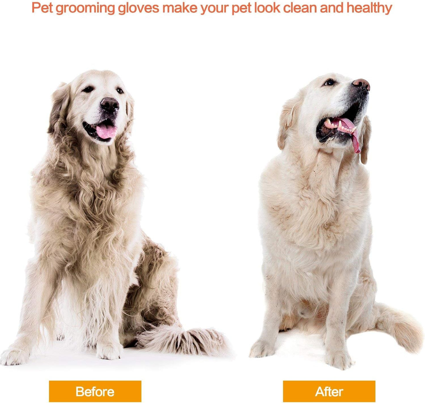 Pet Grooming Glove for Dogs & Cats – Deshedding & Massage Tool