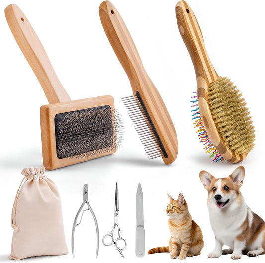 Complete Pet Grooming Kit – Brush, Comb & Nail Tools for Dogs and Cats
