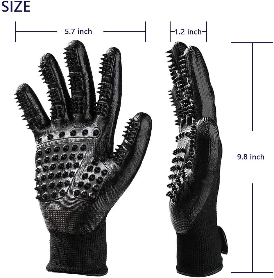Pet Grooming Glove for Dogs & Cats – Deshedding & Massage Tool