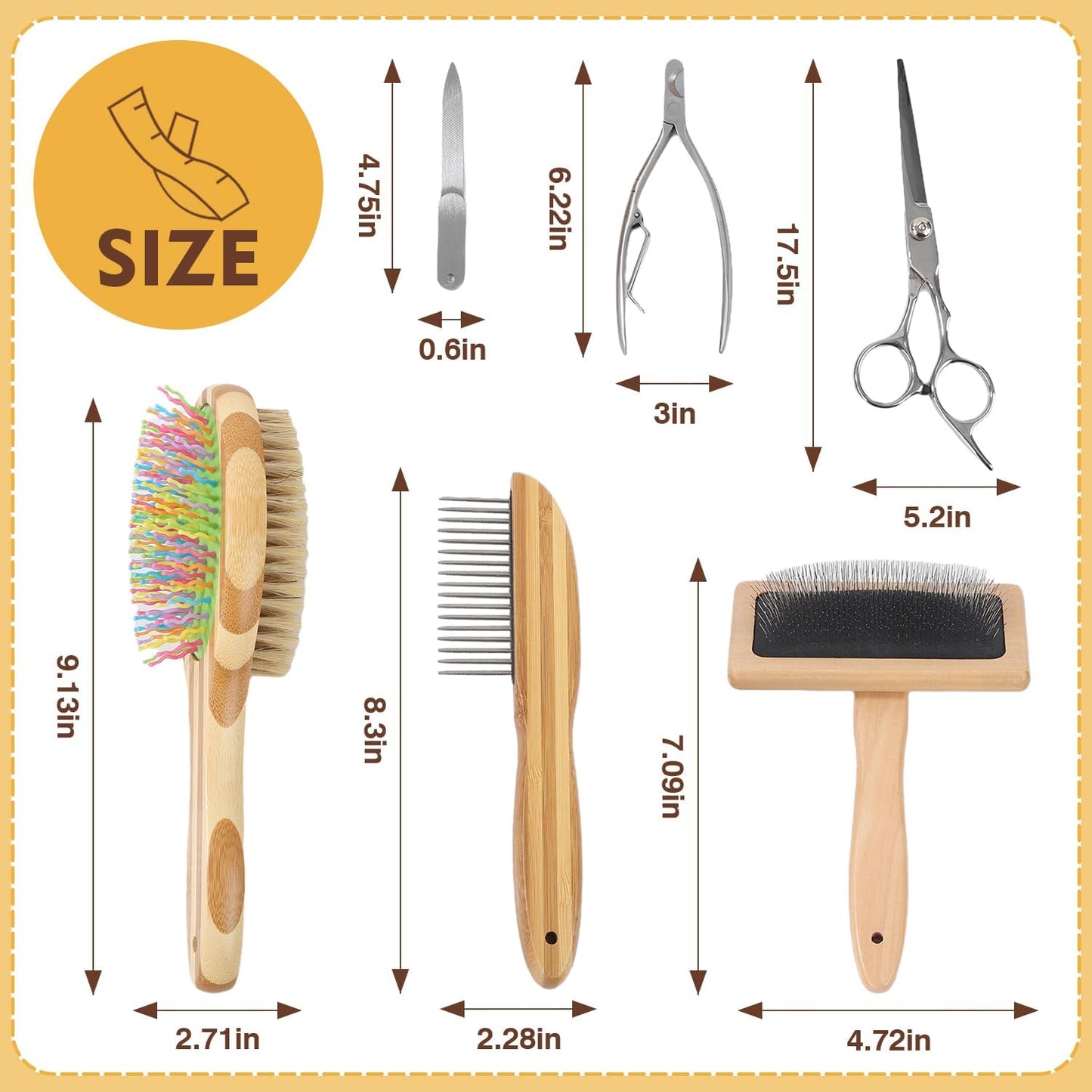 Complete Pet Grooming Kit – Brush, Comb & Nail Tools for Dogs and Cats